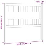 vidaXL Tête de lit blanc 105 5x4x100 cm bois massif de pin