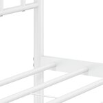 vidaXL Cadre de lit métal avec tête de lit blanc 140x200 cm