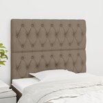vidaXL Têtes de lit 2 Pièces Taupe 90x7x78/88 cm Tissu