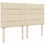 vidaXL Sommier à lattes de lit avec matelas Crème 200x200 cm Tissu