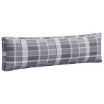 vidaXL Coussins de palette 2 Pièces carreaux gris tissu