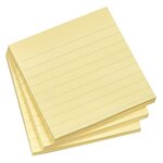 Notes lignées couleurs jaune super sticky post-it 101 x 101 mm - bloc de 70 feuilles - lot de 12