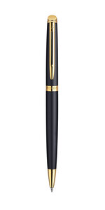 Waterman hemisphere stylo bille  noir mat  recharge bleue pointe moyenne  coffret cadeau