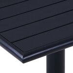 vidaXL Table de jardin Noir 60x60x75 cm