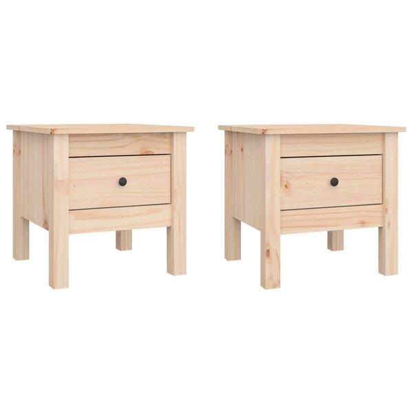 vidaXL Tables d'appoint 2 Pièces 40x40x39 cm Bois massif de pin