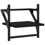 vidaXL Étagères murales avec barres 2 Pièces noir 30x25x30 cm