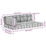 vidaXL Coussin de canapé palette Gris Tissu Patchwork