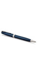 PARKER Sonnet Stylo bille  Bleu satiné  Recharge noire pointe moyenne  Coffret cadeau