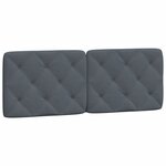 vidaXL Cadre de lit avec tête de lit Gris foncé 140x190 cm Velours