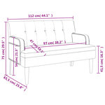 vidaXL Banc avec dossier noir 112x65 5x75 cm similicuir