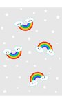 Tapis enfant RAINBOW 80 x 150 cm - Gris