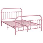 vidaXL Cadre de lit Rose Métal 120 x 200 cm