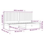 vidaXL Lit de jour 90x200 cm Bois de pin massif