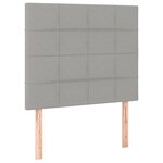 vidaXL Têtes de lit 2 Pièces Gris clair 90x5x78/88 cm Tissu