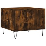 vidaXL Tables basses 2 Pièces chêne fumé 50x50x40 cm bois d'ingénierie