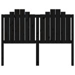 vidaXL Tête de lit Noir 146x4x110 cm Bois massif de pin