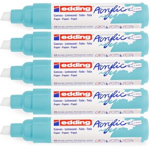 Marqueur acrylique large 5000 bleu pastel 5-10 mm x 5 EDDING