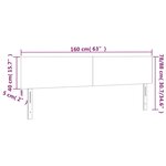 vidaXL Tête de lit à LED Rose 160x5x78/88 cm Velours