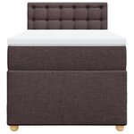 vidaXL Sommier à lattes de lit avec matelas Marron foncé 90x200 cm