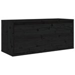 vidaXL Armoires murales Noir 80x30x35 cm Bois de pin massif