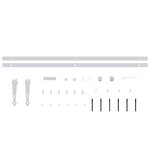 vidaXL Kit mini de porte d'armoire coulissante Acier au carbone Blanc
