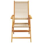 vidaXL Ensemble à manger de jardin 7Pièces beige polypropylène et bois