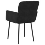 vidaXL Chaises à manger lot de 2 Noir Velours