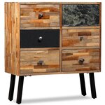 vidaXL Armoire latérale avec 6 tiroirs Teck massif de récupération