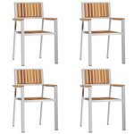 Ensemble repas jardin vidaXL 5 pièces en bois d'acacia massif