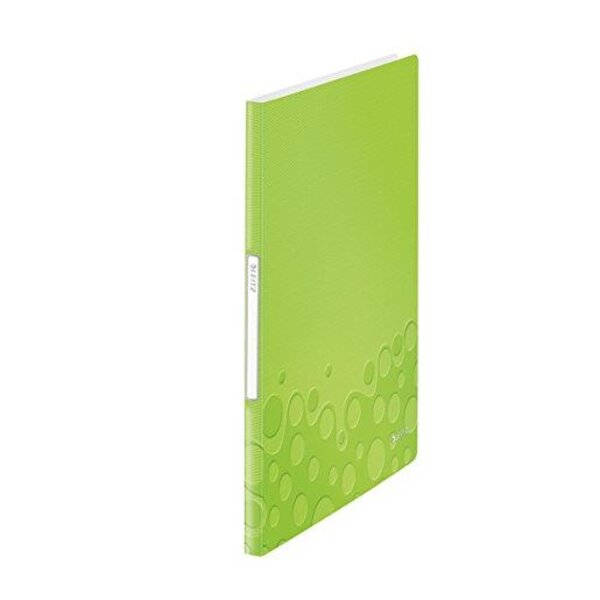 Reliure protège-documents Polypro WOW A4 20 pochettes Vert Métallisé LEITZ