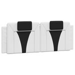 vidaXL Lit avec matelas blanc et noir 140x200 cm similicuir