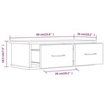 vidaXL Armoire murale Chêne marron 60x26x18 5 cm Bois d'ingénierie