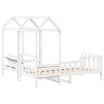 vidaXL Ensemble de lit de jour et de banc et toit 90x190 cm pin massif