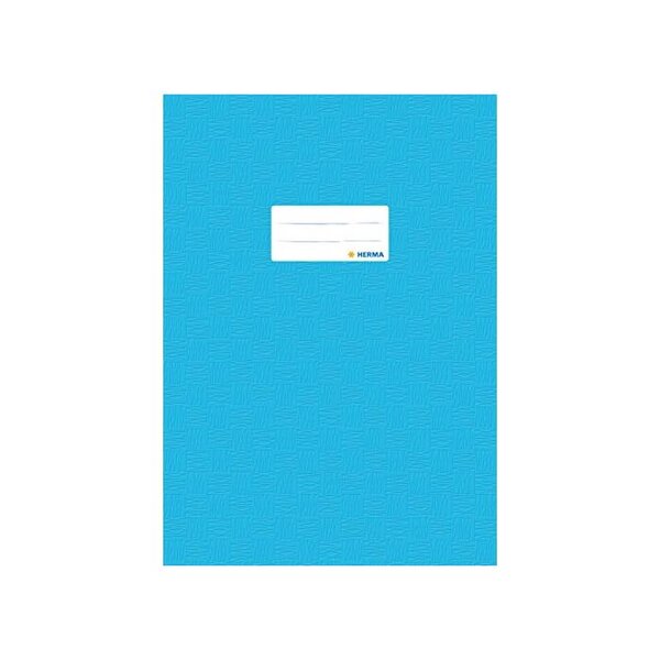 Protège-cahiers format A4 en PP Gravé Etiquette collée Bleu HERMA