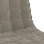 vidaXL Tabourets de bar lot de 2 gris clair velours