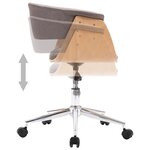 vidaXL Chaises pivotantes à manger lot de 4 taupe tissu