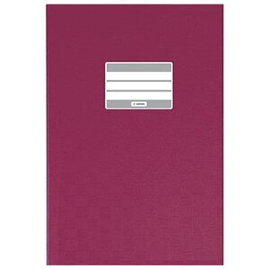 1x protège-cahiers format A4 en PP couverture bordeaux HERMA