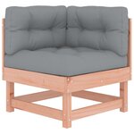 vidaXL Salon de jardin 6 Pièces avec coussins bois massif Douglas
