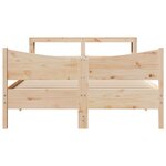vidaXL Cadre de lit avec tête de lit 150x200 cm bois de pin massif