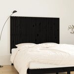 vidaXL Tête de lit murale Noir 159 5x3x110 cm Bois massif de pin