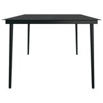 vidaXL Ensemble à manger de jardin 9 Pièces Marron et noir