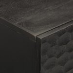 vidaXL Table basse noir 80x50x40 cm bois massif de manguier