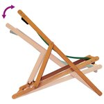 vidaXL Chaises de plage pliables lot de 2 vert tissu