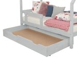 Tiroir de lit 120 x 200 BUDDY - gris clair