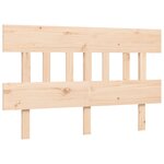 vidaXL Cadre de lit avec tête de lit 140x200 cm bois massif