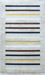 Tapis de salon à rayures 200 x 290 cm - Beige