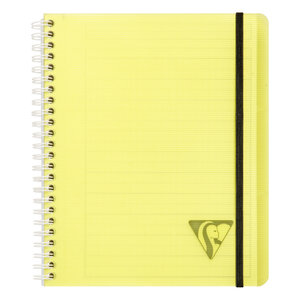 Carnet spirales proactiv'book linicolor 16 x 21 cm - blanc ligné - 180 pages - lot de 5 - clairefontaine