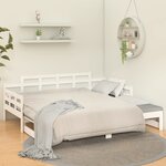 vidaXL Lit coulissant Blanc Bois de pin solide 2x(90x190) cm
