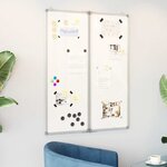 vidaXL Tableau blanc magnétique pliable 80x100x1 7 cm aluminium