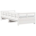 vidaXL Lit de jour et lit gigogne et matelas 90x190 cm bois pin massif